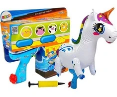 Lean Toys Pripučiamas vienaragio vandens pistoletas vaikams