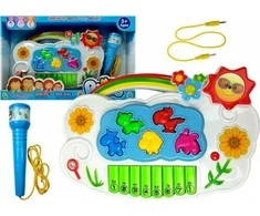 Lean Toys Interaktyvus vaikiškas pianinas su mikrofonu