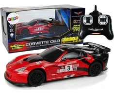 Lean Toys Nuotoliniu būdu valdomas sportinis automobilis Corvette C6.R, 2.4 G, 1:24, raudonas