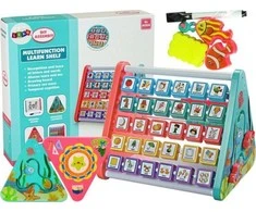 Lean Toys Mokomoji lentyna su trikampiais skaitikliais ir gyvūnų figūrėlėmis
