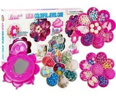 Papuošalų karoliukų rinkinys mergaitėms Lean Toys, rožinis
