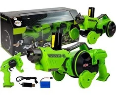 Lean Toys Nuotoliniu būdu valdomas automobilis-pistoletas 2in1, žalias
