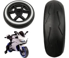 Priekinis ratas akumuliatoriniam motociklui Lean Cars SX1628, 30x8 cm