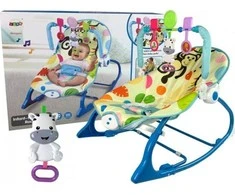 Lean Toys 2-in-1 sūpuoklės-kėdutė su zebru
