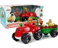 Lean Toys Traktorius su priekaba gyvūnams