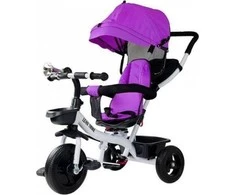 Triratis Lean Toys PRO300 su rankena, violetinis