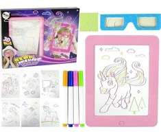 3D piešimo lenta Lean Toys Magical Illuminated