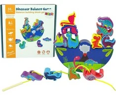 Medinis žaidimas berniukams Lean Toys Dinozaurai