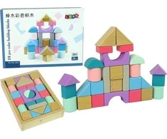 Lean Toys Medinių kaladėlių rinkinys mergaitėms