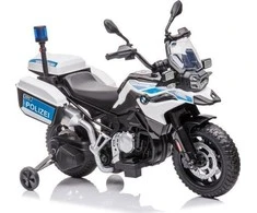 Lean Cars Vaikiškas elektrinis policijos motoroleris JT5002B, baltas