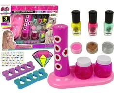 Lean Toys Nagų dažymo rinkinys vaikams Glitter Dispenser