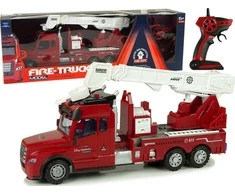 Žaislinis nuotoliniu būdu valdomas ugniagesių sunkvežimis Lean Toys, raudonas