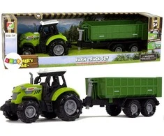 Lean Toys Žaislinis su priekaba traktorius
