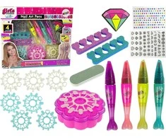 nagų dažymo rinkinys vaikams Lean Toys Lacquers Pens Coloured Stickers