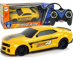 Lean Toys Nuotoliniu būdu valdomas sportinis automobilis 1:24 geltonas