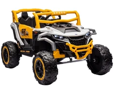 Lean Cars Baterijomis Varomas 4x4 Visureigis M1, Baltas ir Geltonas