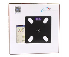 Lean Elektroninės vonios svarstyklės su Bluetooth funkcija ir LED ekranu, 28x28 cm