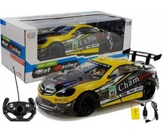 Nuotoliniu būdu valdomas sportinis automobilis Lean Toys, geltonas