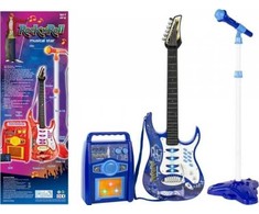 Lean Sport elektrinės gitaros stygos mikrofono stiprintuvas mėlynas