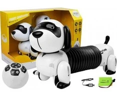 Lean Toys Interaktyvus šuniukas robotas su nuotolinio valdymo pultu