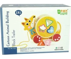 Medinių kaladėlių rūšiuotojas vaikams Lean Toys Lapė