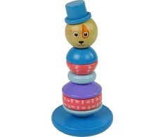 Drewniana Mokomoji piramidė mergaitėms Lean Toys Triušis