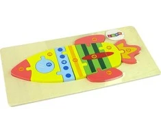 Lean Toys Mėdinė dėlionė Raketa, 10 d.