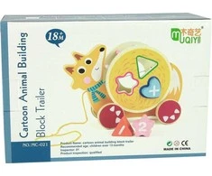 Medinis žaislas vaikams Lean Toys Vėžlys ant ratų