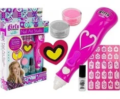 Lean Toys Nagų lakavimo rinkinys su blizgučių dozatoriumi ir laku