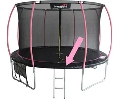 Batuto spyruoklių apsauga Lean Sport Max 183 cm, juoda/rožinė