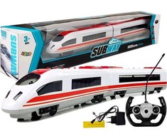 Lean Toys Nuotoliniu būdu valdomas traukinys su apšvietimu, 65 cm