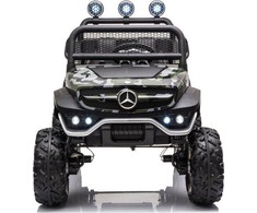 Lean Cars Dvivietis elektromobilis vaikams LeanToys Unimog S, juodas