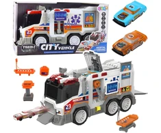 Lean Toys Greitosios pagalbos automobilis su šviesos ir garso efektais, 35.5x13x17 cm