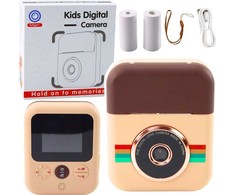 Lean Toys Vaikiška skaitmeninė kamera su momentiniu spausdintuvu ir 16 GB atmintimi