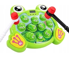 Lean Toys Arkadinis žaidimas „LeanToys Frog with Hammer“ skirtas vaikams nuo 3 metų