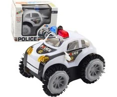 Lean Toys 360° POLICIJOS AUTOMOBILIS SU ŠVIESOMIS IR GARSU