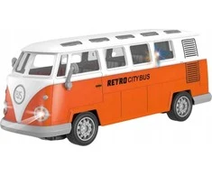 Lean Toys RETRO MIESTO AUTOBUSAS SU NUOTOLINIO VALDYMO PULTU 1:30