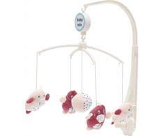 Karuselė virš lovelės Baby Mix Moles rožinė