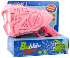 Lean Toys Rožinis burbulų pistoletas su LED efektais