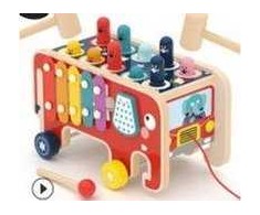 Medinis arkadinis žaidimas vaikams Whaca-mole Cymbals Lean Toys