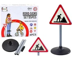 Lean Toys Didaktinis kelio ženklas „Kelio darbai“ 70 cm