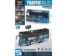Lean Toys Dviaukštis autobusas 1:16