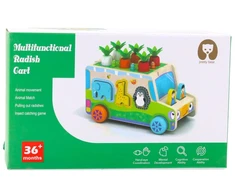 Lean Toys Medinis lavinamasis automobilis su formelių rūšiuokliu ir galvosūkiu