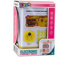 Elektroniczny Elektroninis seifas vaikams su PIN kodu ir kapibara, geltonas