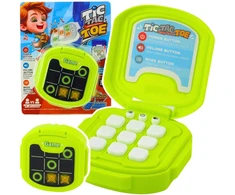 Lean Toys Elektroninis žaidimas Kryžiukai-nuliukai 9 režimai žalia