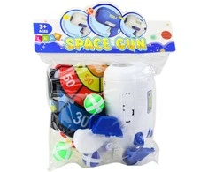 Lean Toys Kosminis taikinio žaidimas su pistoletu ir lipniais kamuoliukais