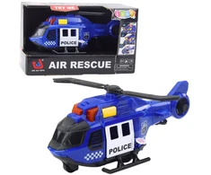 Lean Toys Policijos sraigtasparnis su kranu ir šviesos bei garso efektais, 21.5x9x8.5 cm