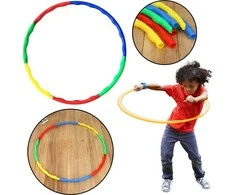 Lean Toys Spalvotas sulankstomas hula hop lankas 80 cm