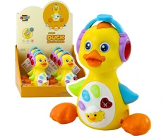 Lean Toys Interaktyvi muzikinė antis vaikams, aukštis 17,5 cm