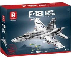 Lean Toys KONSTRUKCINIS RINKINYS – F-16 KOVINIS LĖKTUVAS 1427 dalys